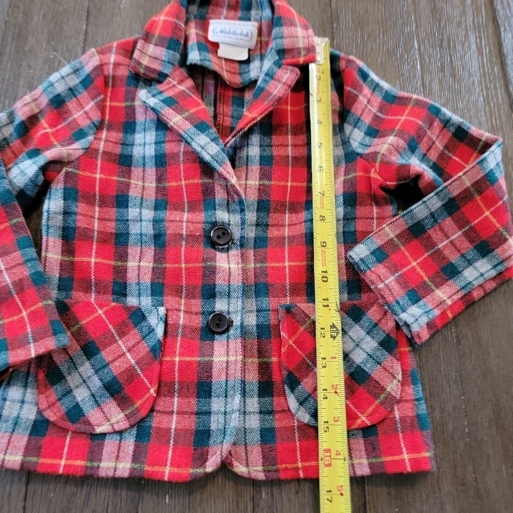 Vintage Red Plaid Suit 6 - see measurements